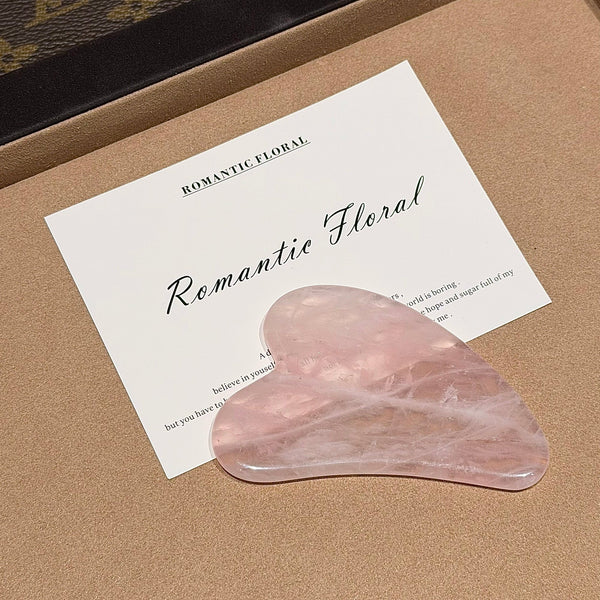 Premium Rose Quartz & Black Stone Gua Sha Sculpting Set